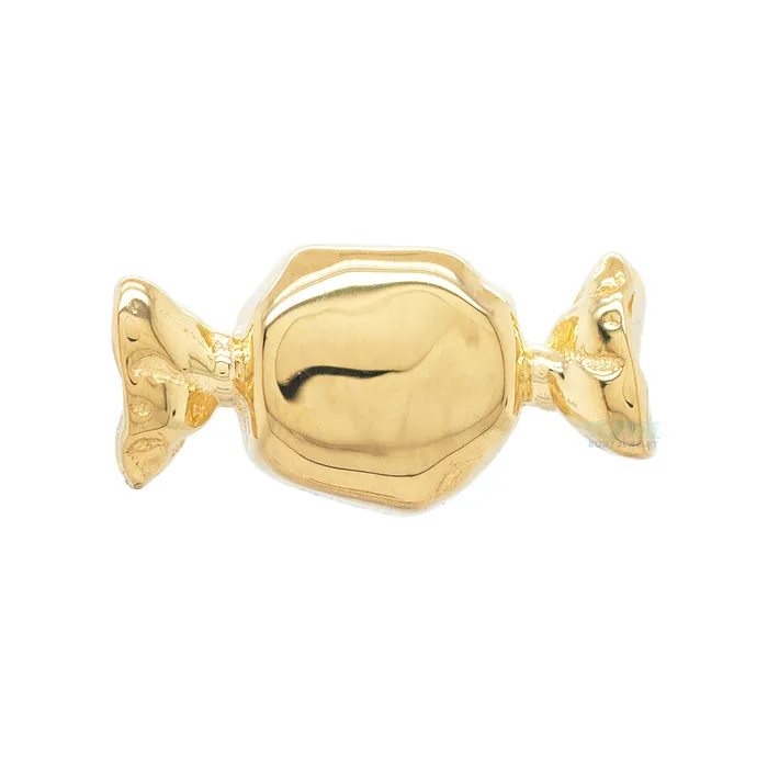 threadless Taffy End in Gold Anatometal Earrings