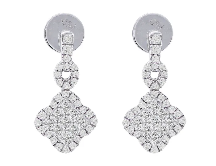CJ Charles Jewelers Earrings 18kt White Gold Diamond Small Chandelier Earrings CJ Charles Jewelers Earrings 18kt White Gold Diamond Small Chandelier Earrings