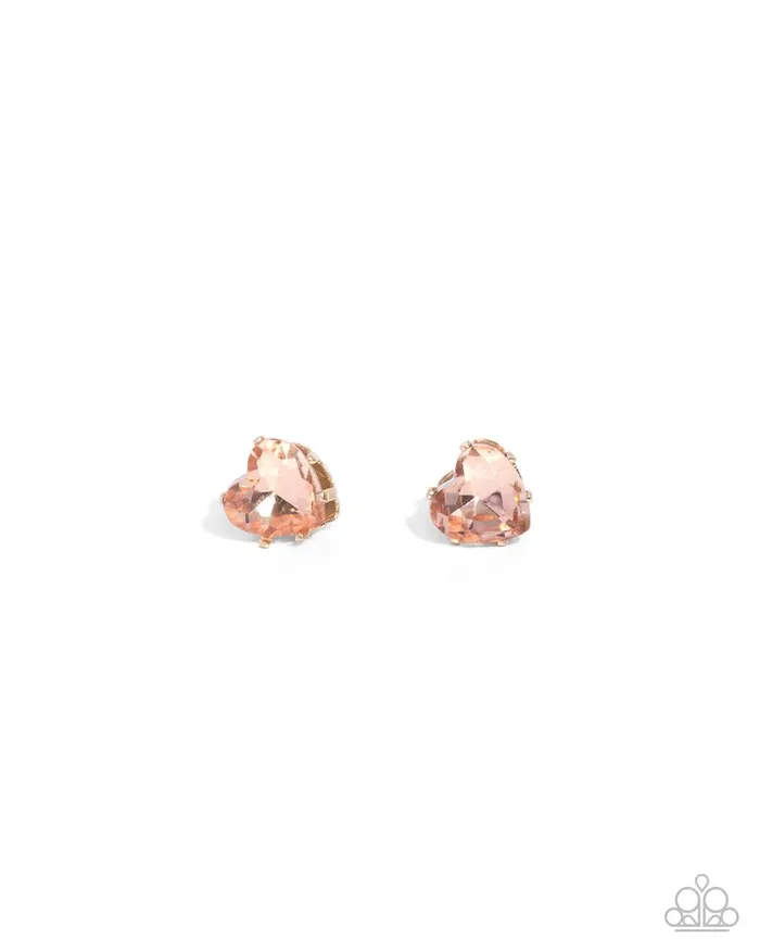 Earrings Paparazzi Jewelry Paparazzi Earring Sweetheart Stunner Gold