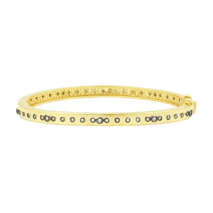 Freida Rothman Earrings Freida Rothman Mini Stud Bezel Stone Eternity Hinge Bangle