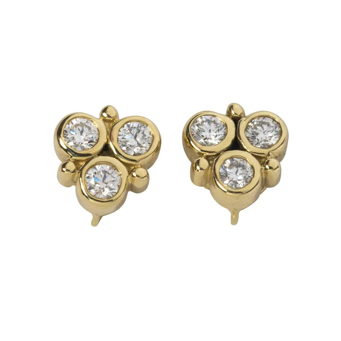 Mazza Diamond Trio 18K Yellow Gold Earrings Mazza Earrings