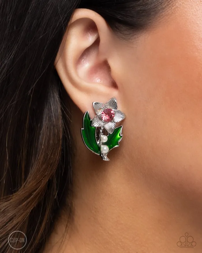 Paparazzi Earring Gardening Guest Pink Paparazzi Jewelry Earrings