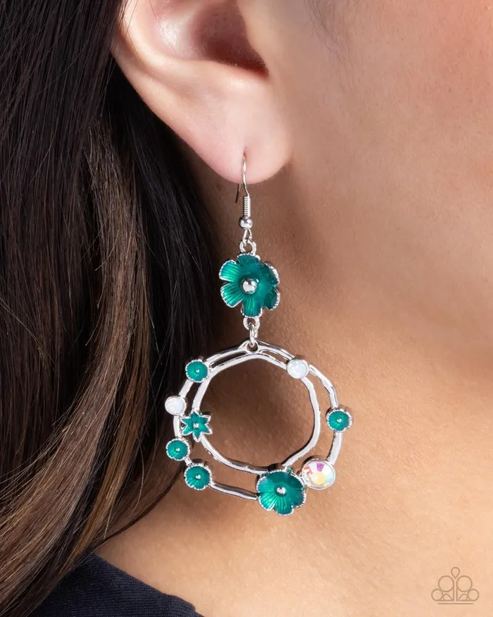 Paparazzi Jewelry Earrings Paparazzi Earring Wreathed Waikiki Green