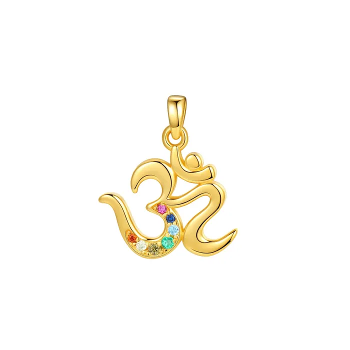 Chakras Om Pendant Necklace for Unity Sterling Silver Hey Happiness Necklaces Chakras Om Pendant Necklace for Unity Sterling Silver Hey Happiness Necklaces