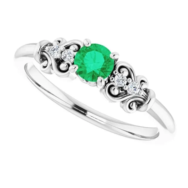 GB Natural Earth Mined Diamond Ring 110 Carats Green Emerald Vintage Style Jewelry Rings GB Natural Earth Mined Diamond Ring 110 Carats Green Emerald Vintage Style Jewelry Rings