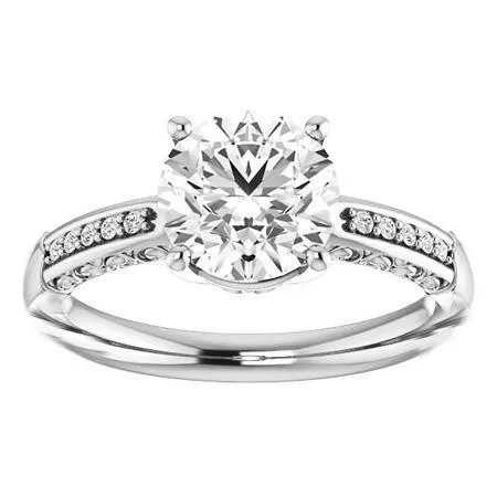GB Rings 380 Carats Round Cut Natural Earth Mined Diamond Engagement Ring White Gold New GB Rings 380 Carats Round Cut Natural Earth Mined Diamond Engagement Ring White Gold New