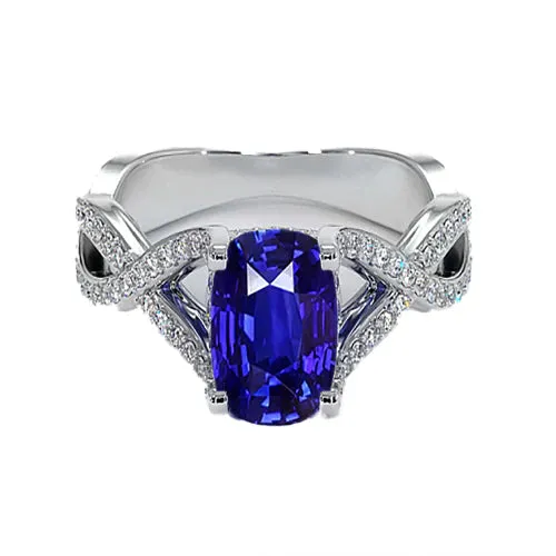 HarryChadEntcom 14K Gold 8 Carat Sapphire Engagement Ring Rings