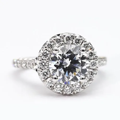 HarryChadEntcom Rings Halo Natural Earth Mined Diamond Ring 250 Carats Round Cut Women White Gold 14K Jewelry HarryChadEntcom Rings Halo Natural Earth Mined Diamond Ring 250 Carats Round Cut Women White Gold 14K Jewelry