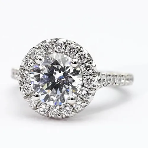HarryChadEntcom Rings Halo Natural Earth Mined Diamond Ring 250 Carats Round Cut Women White Gold 14K Jewelry HarryChadEntcom Rings Halo Natural Earth Mined Diamond Ring 250 Carats Round Cut Women White Gold 14K Jewelry