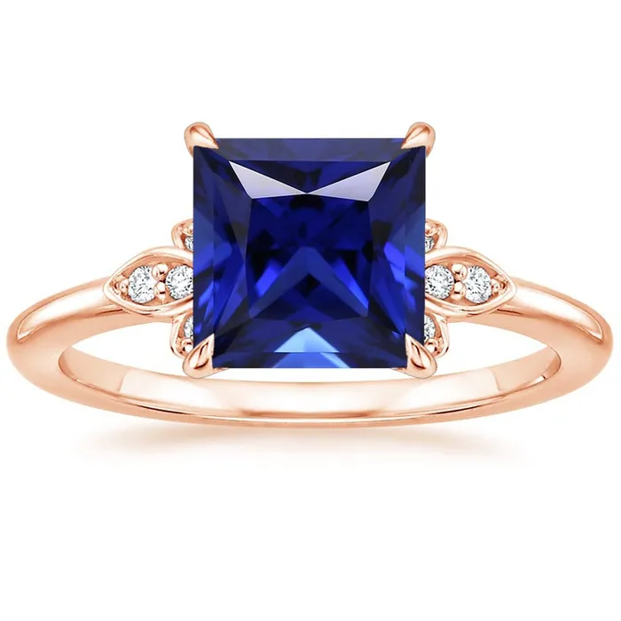 HarryChadEntcom Rings Natural Earth Mined Diamond Anniversary Ring Princess Blue Sapphire Gemstone 525 Carats HarryChadEntcom Rings Natural Earth Mined Diamond Anniversary Ring Princess Blue Sapphire Gemstone 525 Carats