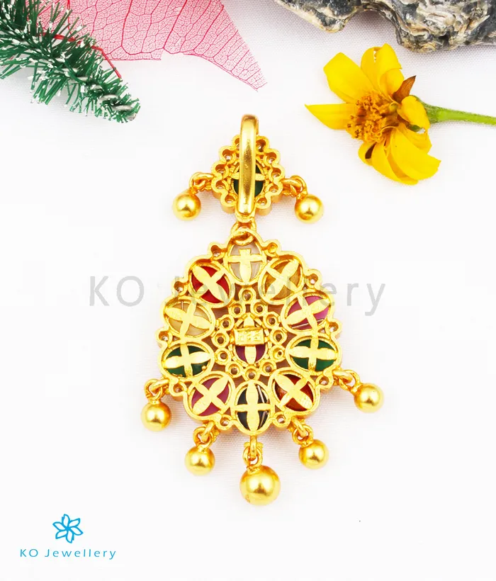 Necklaces Silversmith The Aarna Silver Navratna Necklace Pearl