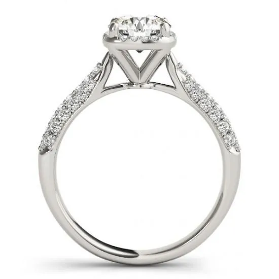 Rings Halo Natural Earth Mined Diamond Solitaire Ring With Accent 150 Carat New White Gold 14K GB Rings Halo Natural Earth Mined Diamond Solitaire Ring With Accent 150 Carat New White Gold 14K GB