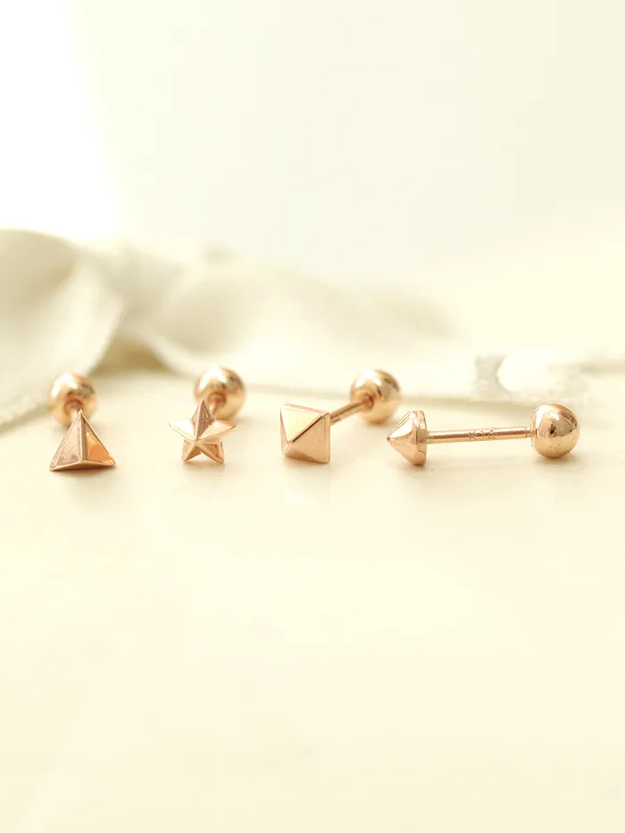 14K gold Mini Shapes cartilage earring 20g MinimalBijoux Earrings