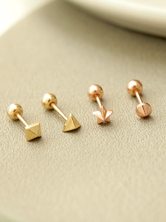 14K gold Mini Shapes cartilage earring 20g MinimalBijoux Earrings