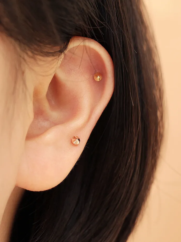 14K gold Mini Shapes cartilage earring 20g MinimalBijoux Earrings