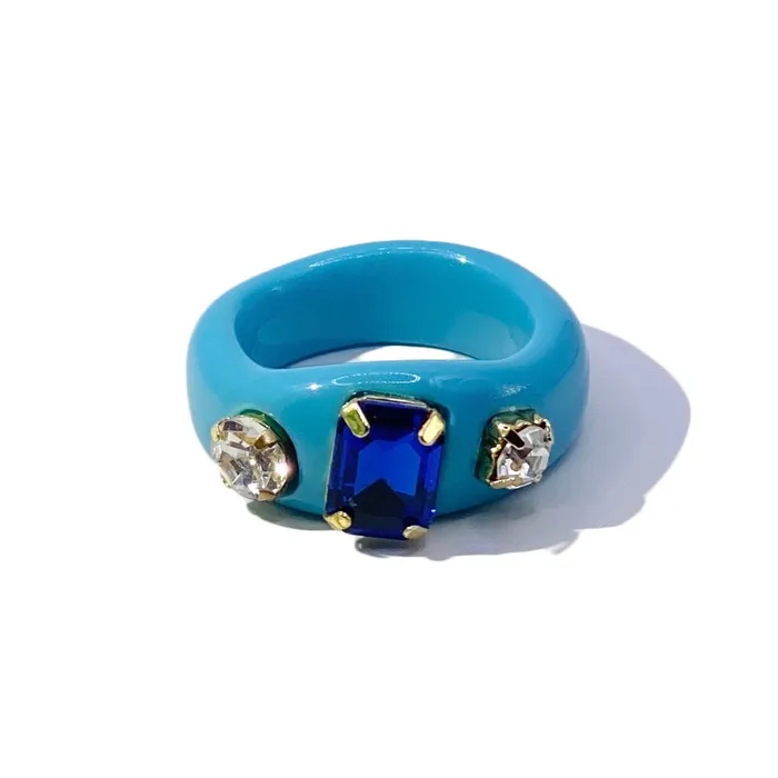 shopsnackbreak Rings Thats Hot Ring in Totally Turquoise