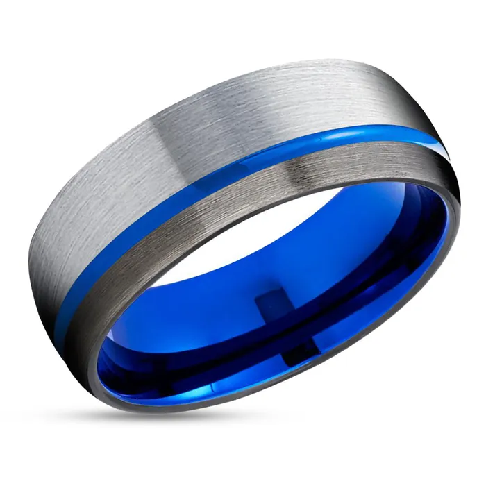 Blue Wedding Band Blue Tungsten Ring Gunmetal Tungsten Ring Blue Tungsten Band Clean Casting Jewelry Rings Blue Wedding Band Blue Tungsten Ring Gunmetal Tungsten Ring Blue Tungsten Band Clean Casting Jewelry Rings