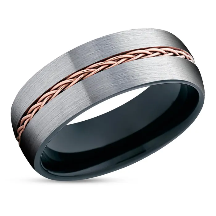 Clean Casting Jewelry Black Tungsten Ring Braid Ring Rose Gold Tungsten Wedding Ring Gray Tungsten Ring Rings Clean Casting Jewelry Black Tungsten Ring Braid Ring Rose Gold Tungsten Wedding Ring Gray Tungsten Ring Rings