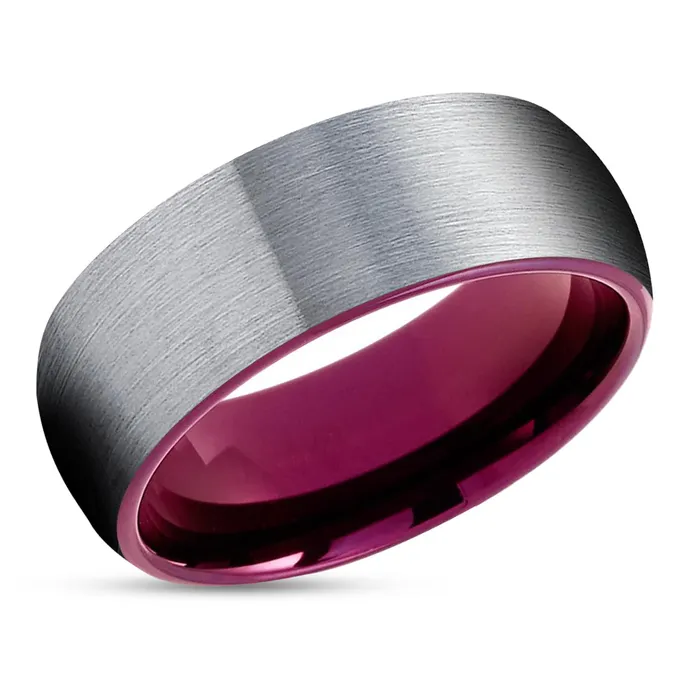 Clean Casting Jewelry Purple Tungsten Wedding Band Gray Tungsten Ring Purple Tungsten Ring Brush Rings Clean Casting Jewelry Purple Tungsten Wedding Band Gray Tungsten Ring Purple Tungsten Ring Brush Rings