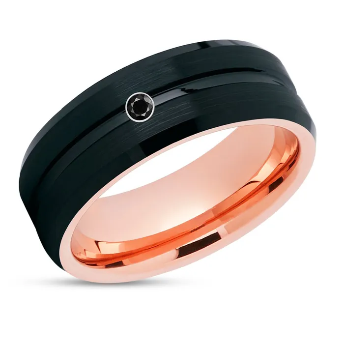 Clean Casting Jewelry Rings Black Diamond Wedding Ring Rose Gold Ring Tungsten Wedding Band Wedding Ring Clean Casting Jewelry Rings Black Diamond Wedding Ring Rose Gold Ring Tungsten Wedding Band Wedding Ring