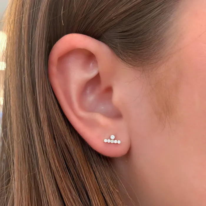 Earrings Diamond Bar Stud SG Fine