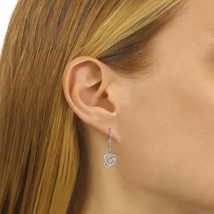 Earrings Gems One 14K Loves Crossing Diamond Earrings 050 CTW