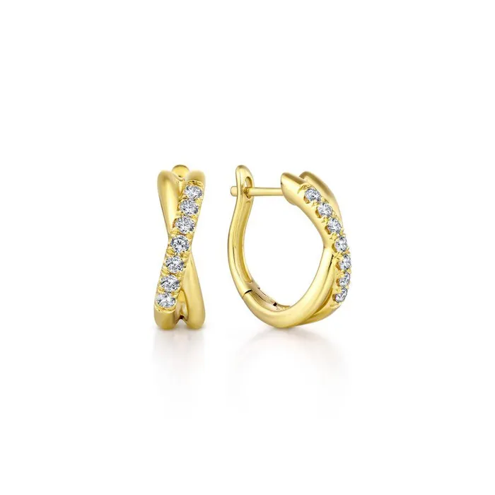 Earrings International Diamond Center Gabriel Co Contemporary Yellow Gold Earrings 021 CTW Earrings International Diamond Center Gabriel Co Contemporary Yellow Gold Earrings 021 CTW