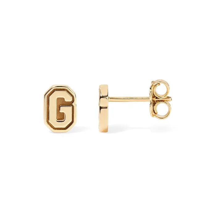 Earrings SG Fashion Sterling Silver Small Varsity Stud