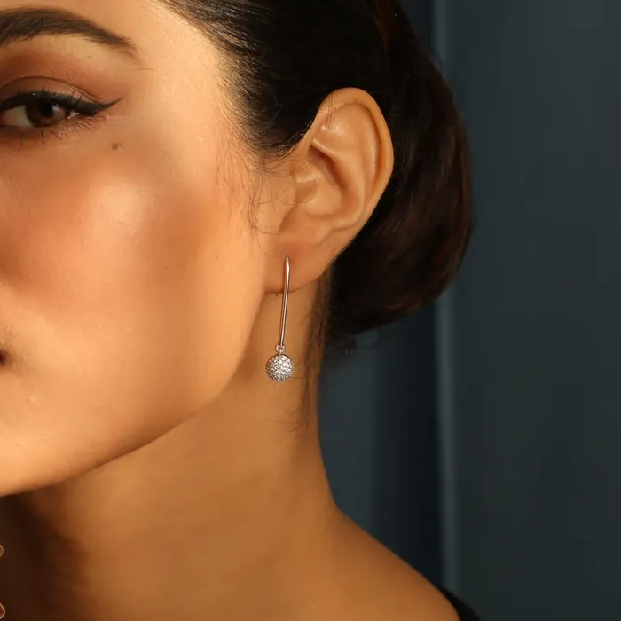 Earrings SILVER Simple Silver Drop Earrings