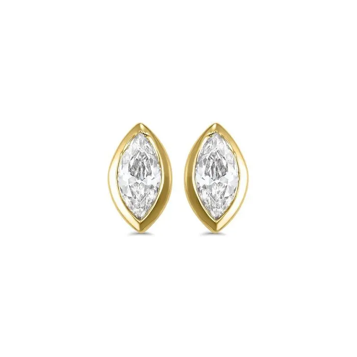 Gems One Earrings 14K Yellow Gold Marquise Shaped Diamond Stud Earrings 016 CTW Gems One Earrings 14K Yellow Gold Marquise Shaped Diamond Stud Earrings 016 CTW
