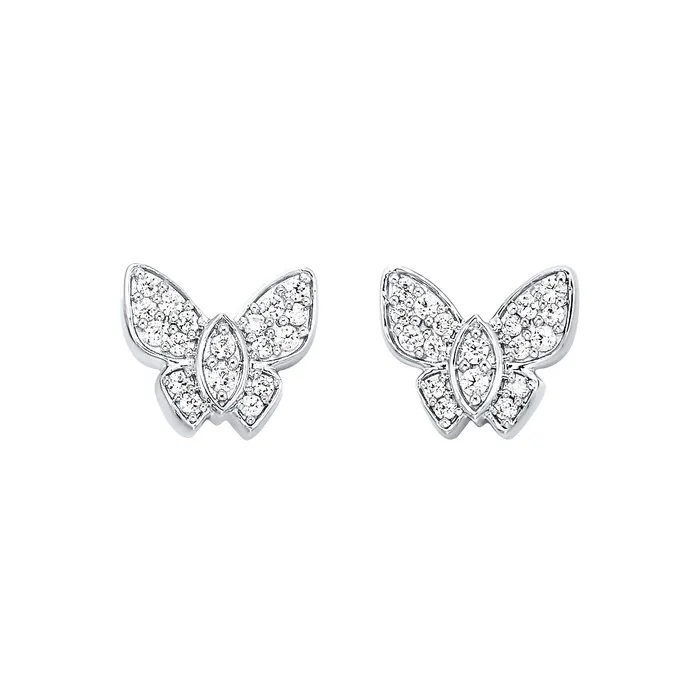 Gems One Earrings Butterfly Gold Diamond Earrings