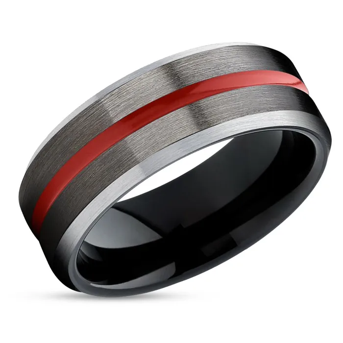 Rings Clean Casting Jewelry Gunmetal Tungsten Wedding Band Red Tungsten Ring Black Tungsten Wedding Ring Rings Clean Casting Jewelry Gunmetal Tungsten Wedding Band Red Tungsten Ring Black Tungsten Wedding Ring