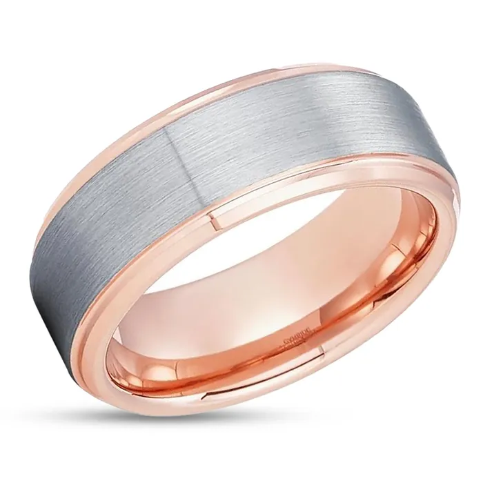 Rings Clean Casting Jewelry Rose Gold Tungsten Ring 8mm Wedding Ring 6mm Rose Gold Ring Men Women Rings Clean Casting Jewelry Rose Gold Tungsten Ring 8mm Wedding Ring 6mm Rose Gold Ring Men Women