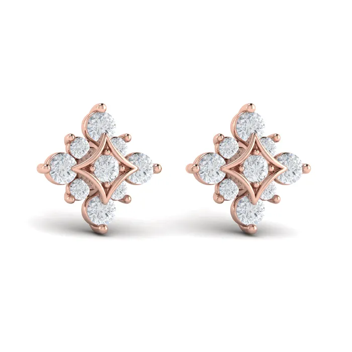 Shop IDC estore Earrings Vlora Estrella 14K Floating Diamond Star Stud Earrings Diamond 124CTW