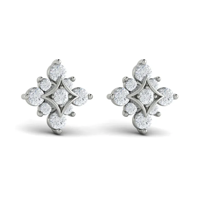 Shop IDC estore Earrings Vlora Estrella 14K Floating Diamond Star Stud Earrings Diamond 124CTW