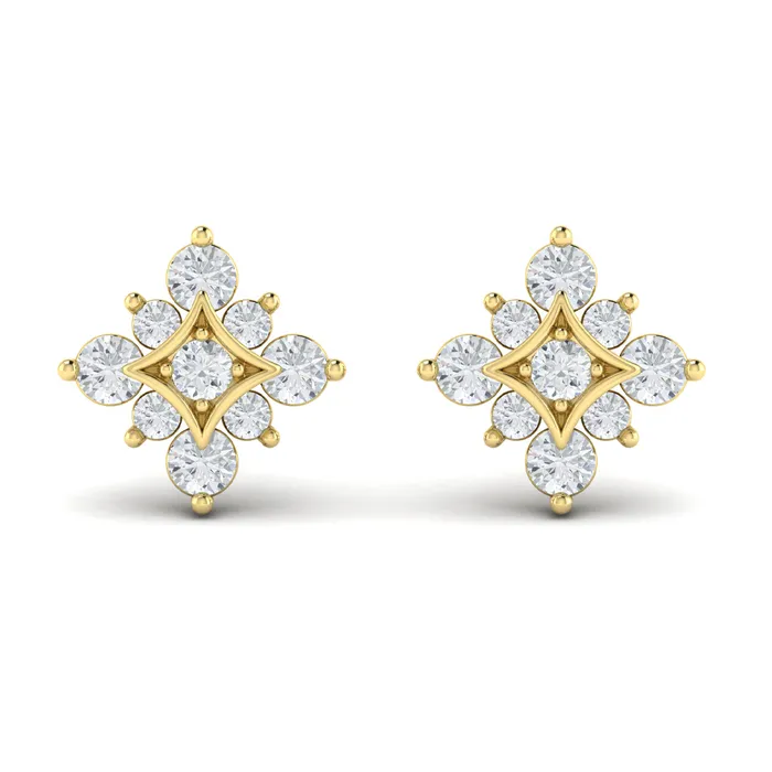 Shop IDC estore Earrings Vlora Estrella 14K Floating Diamond Star Stud Earrings Diamond 124CTW
