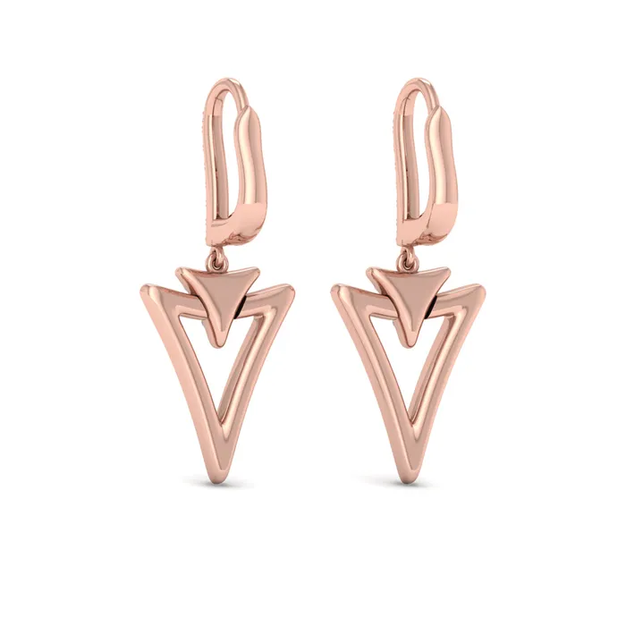 Shop IDC estore Earrings Vlora Miravel 14K Diamond Baguette Double Trinity Huggie Earrings 06CTW