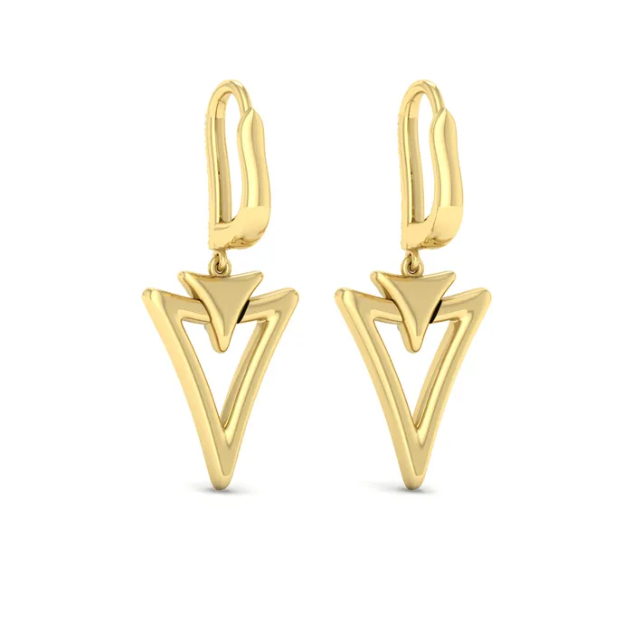 Shop IDC estore Earrings Vlora Miravel 14K Diamond Baguette Double Trinity Huggie Earrings 06CTW