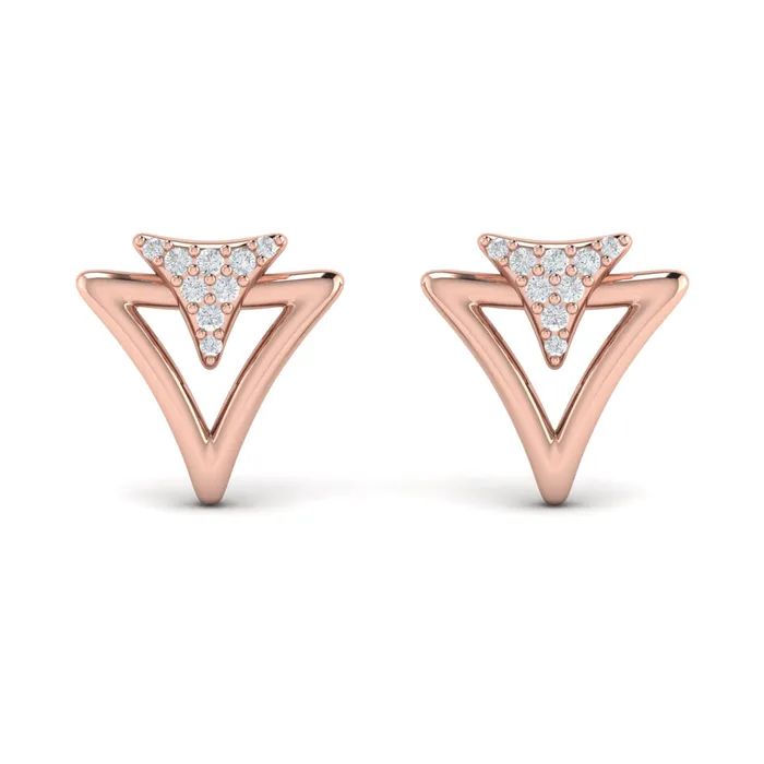 Shop IDC estore Earrings Vlora Miravel 14K Diamond Trinity Open Stud Earrings 01CTW Shop IDC estore Earrings Vlora Miravel 14K Diamond Trinity Open Stud Earrings 01CTW