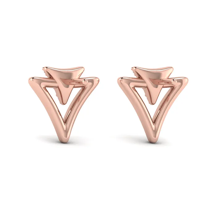 Shop IDC estore Earrings Vlora Miravel 14K Diamond Trinity Open Stud Earrings 01CTW