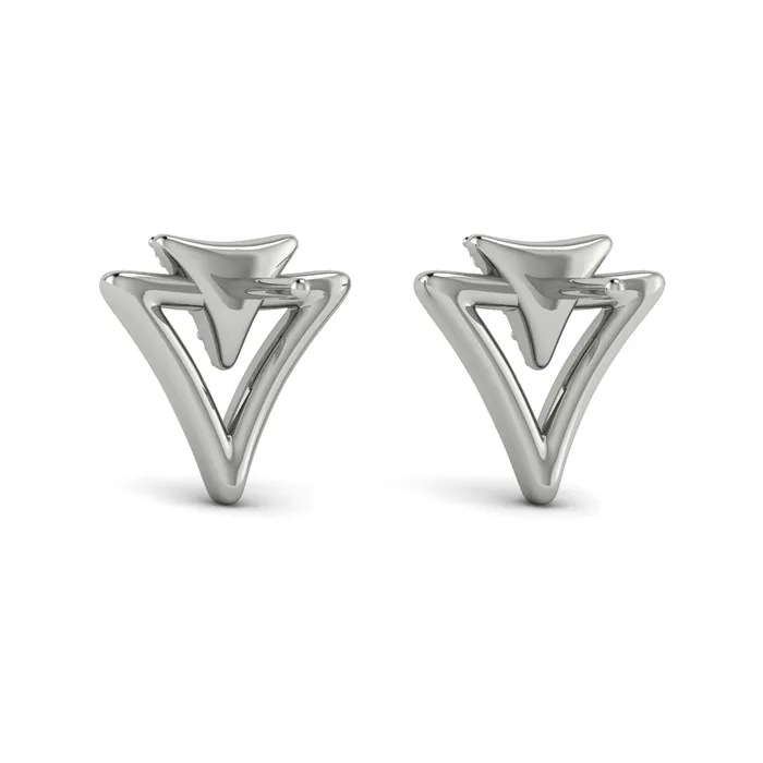 Shop IDC estore Earrings Vlora Miravel 14K Diamond Trinity Open Stud Earrings 01CTW