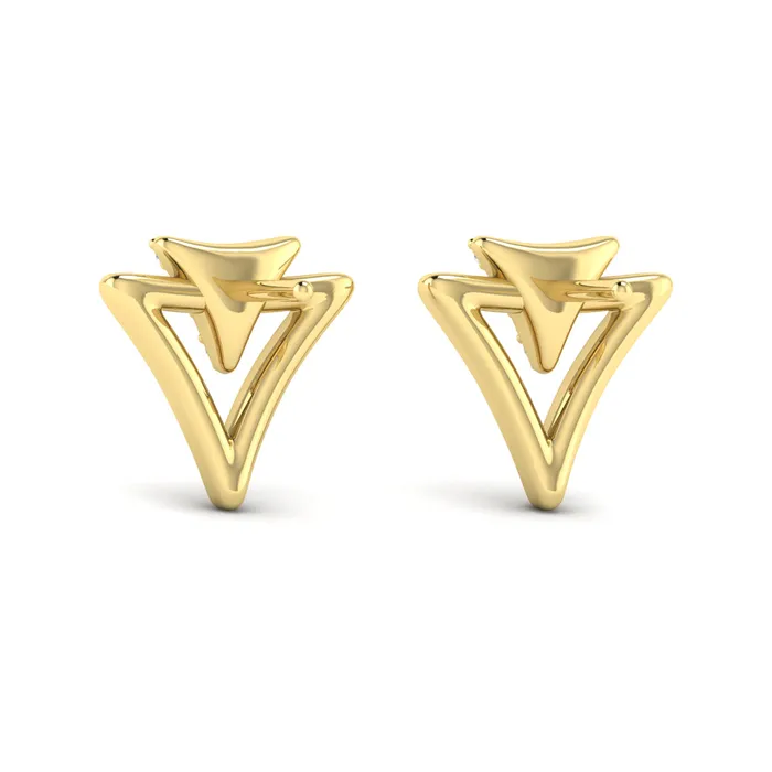Shop IDC estore Earrings Vlora Miravel 14K Diamond Trinity Open Stud Earrings 01CTW