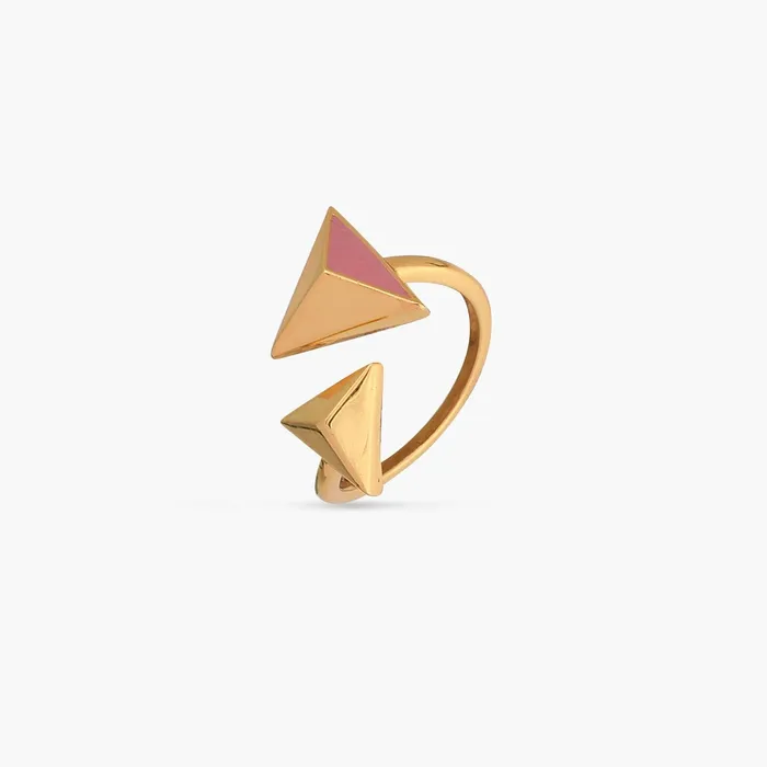 SILVER Rings Pyramid Simple Silver Finger Ring