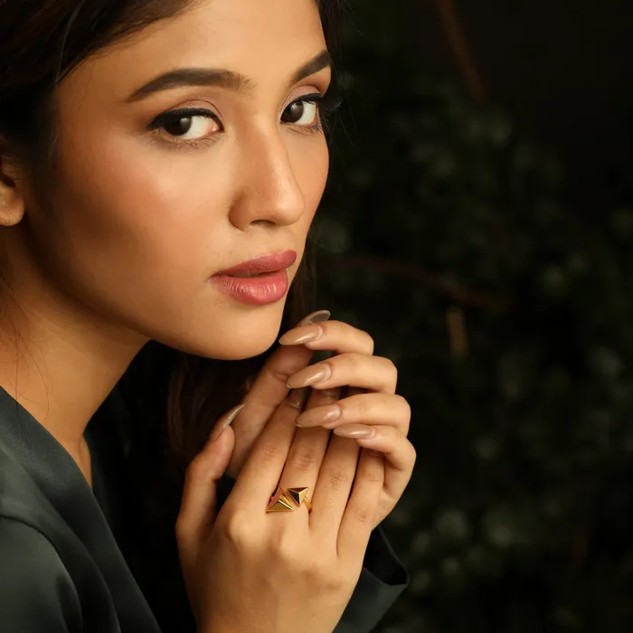 SILVER Rings Pyramid Simple Silver Finger Ring