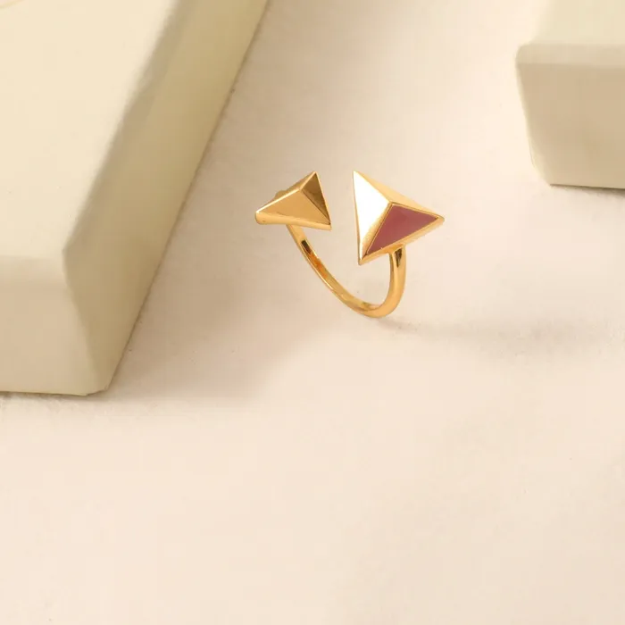 SILVER Rings Pyramid Simple Silver Finger Ring