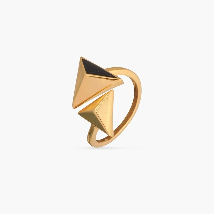SILVER Rings Pyramid Simple Silver Finger Ring