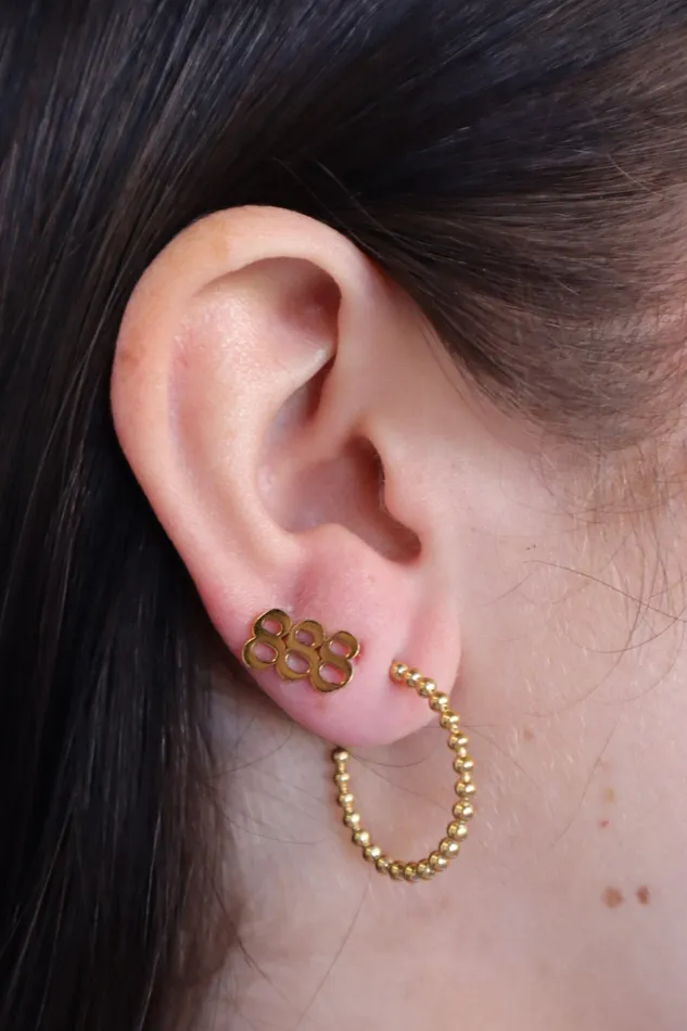 VibeSzn Earrings Open Ball Hoop Earrings